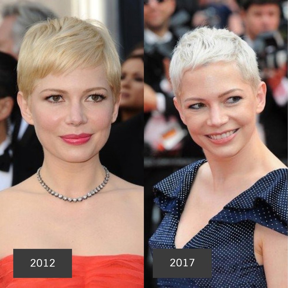 Krátké vlasy herečky Michelle Williams