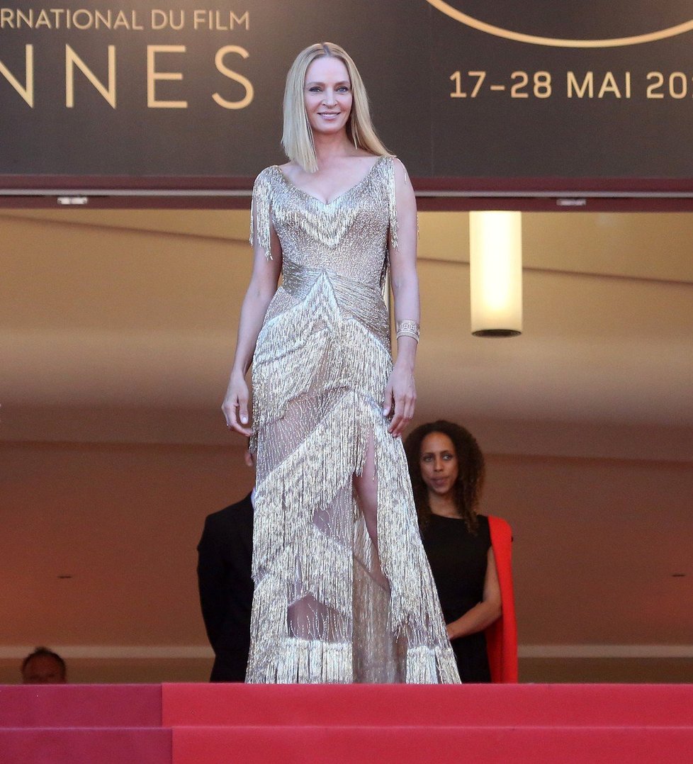 Uma Thurman a Versace