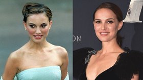 Natalie Portman v roce 1999 a o 19 let později.