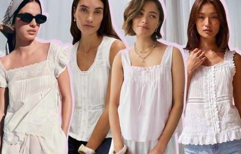 Retro top vypadá jako něžné prádlo z pohádek: Ideální tílko pro nostalgické babí léto zalichotí vašemu opálení