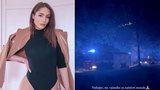 Noční polach u domu Týnuš Třešničkové: Hasiči je vyhnali na chodník!