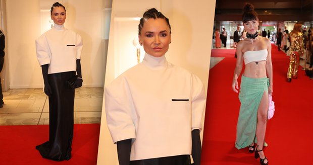 Radka Třeštíková letos ve Varech překvapila modelem zahalující celé tělo.