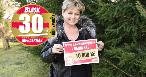 Výherkyně hry Blesku Edita Bernášková (59) z Březence u Jirkova