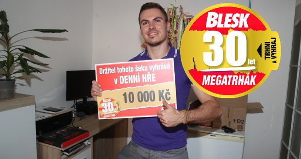 Martin Bláha (30) z Prahy vyhrál 10 000 Kč v DENNÍ HŘE.