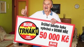 František Kadlec (83) ze Zlína má o 50 000 Kč z denní hry Trháku jasno: Pofrčím si na elektrokole.