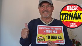 Josef Hustý (69) ze Zlína si výhru v Trháku pochvaluje.