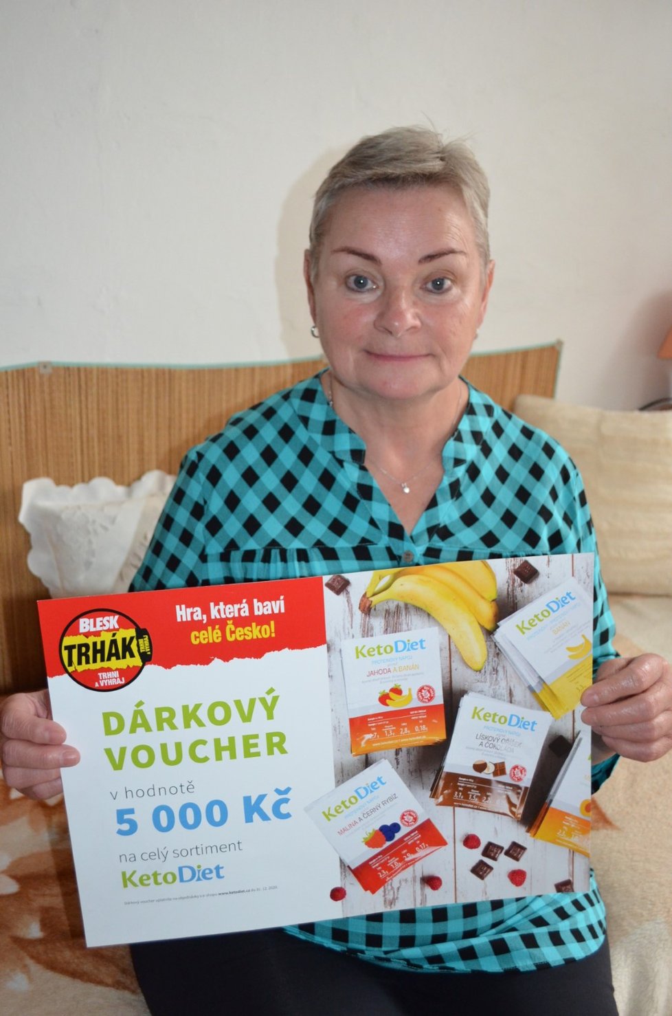 Paní Zdeňka vyhrála v Trháku Blesku.