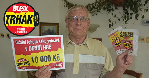 Jiří Jindra (76) je dalším výhercem v Denní hře Trhák. Vyhrál 10 tisíc korun.