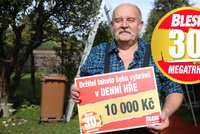 Zdeněk (64) dostal tip na MEGATRHÁK Blesku od tchýně: A vyhrál 10 tisíc!