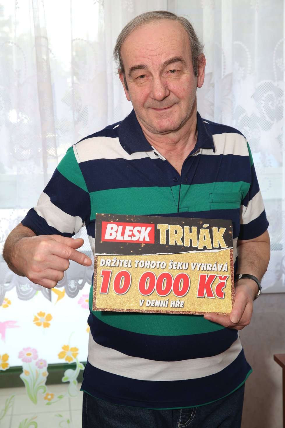 Z Denní hry Trháku si odnesl 10 000 Kč Milan Dráb.