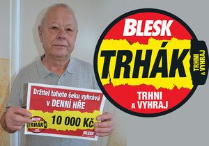 Fedor Minčák (74) z Ostravy v DENNÍ HŘE Trháku Blesku získal 10 tisíc, za které si pořídí novou sedačku.