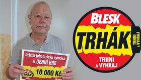 Fedor Minčák (74) z Ostravy v DENNÍ HŘE Trháku Blesku získal 10 tisíc, za které si pořídí novou sedačku.