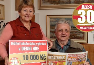 Štěstím rozzářená Ludmila Vašková (70) ze Žďáru nad Sázavou: Manžel vyhrál 5000 Kč a já teď 10 000 Kč