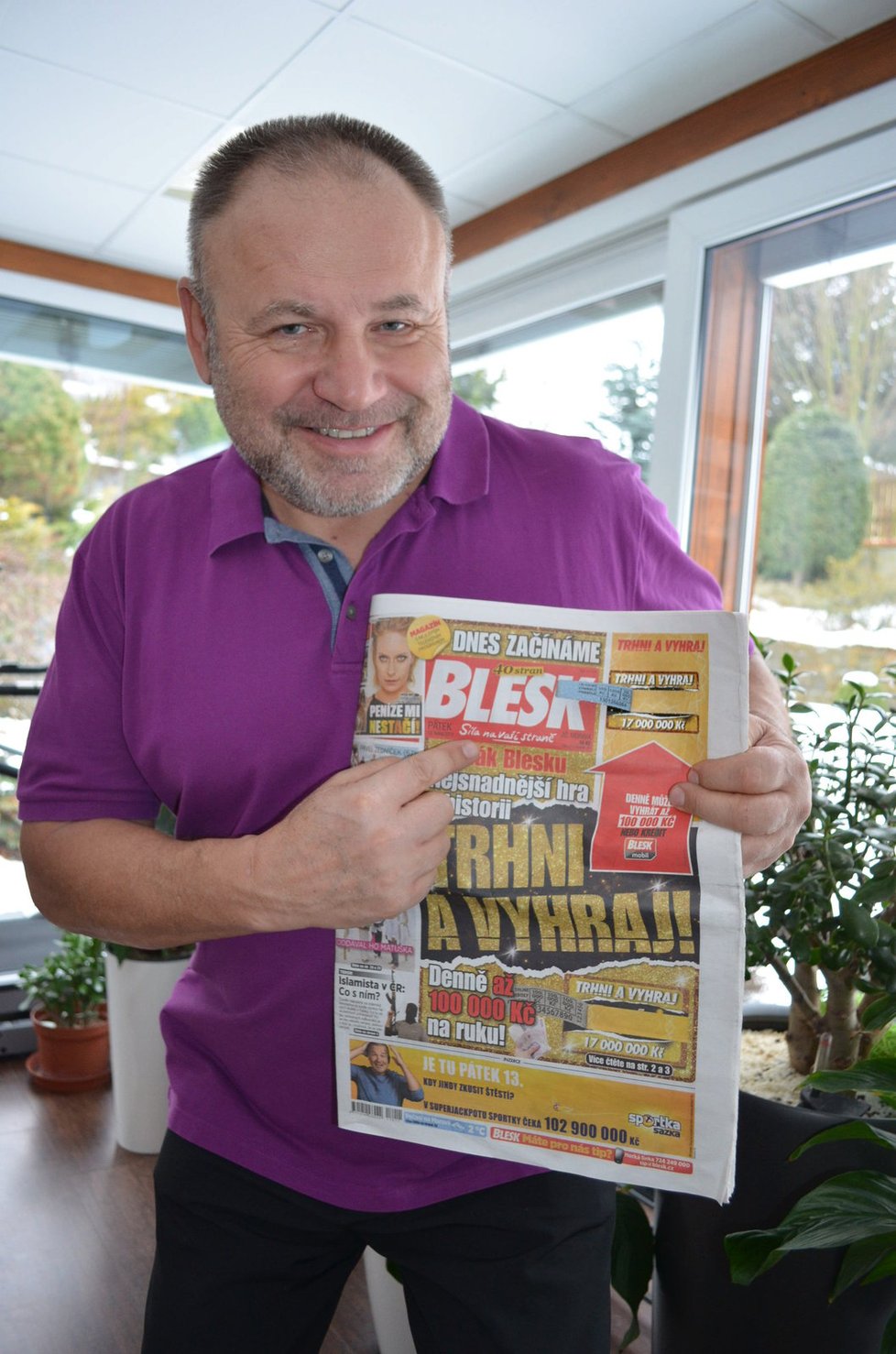 Kredit 300 Kč na BLESKmobil získal Jaroslav Pospíšil (65) ze Zlína.