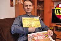 Invalidní důchodce Erich Hanzlík (52) zažil s Trhákem pocit štěstí: Desetitisícovou výhru oplakal!