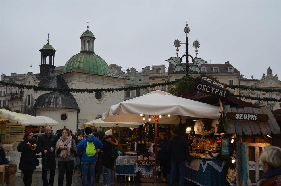 Vánoční trhy v Krakově.