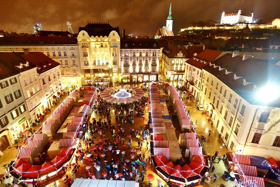 Vánoce v Bratislavě.