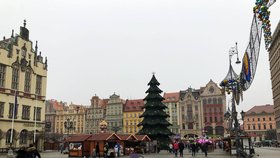Vánoční trhy v polské Vratislavi v roce 2021
