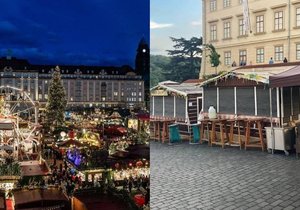 Trhy v Drážďanech a Praze.