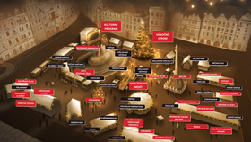 Vizualizace vánočních trhů na Staroměstském náměstí 2023
