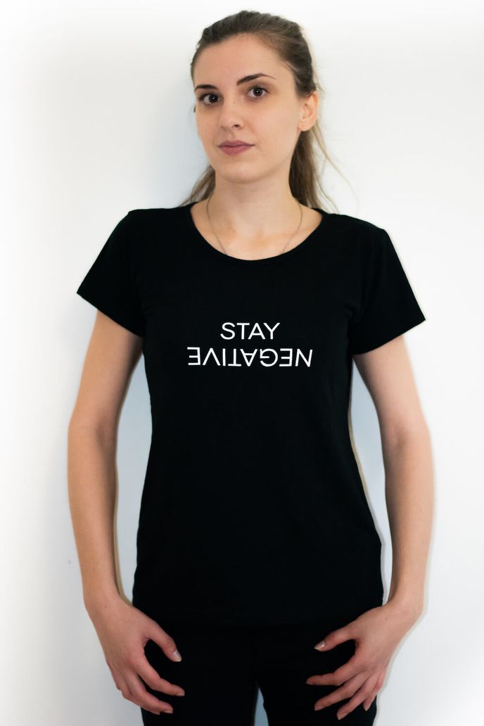 Dámské konopné tričko BINKA Black STAY NEGATIVE, Bohempia, bohempia.com, 700 Kč