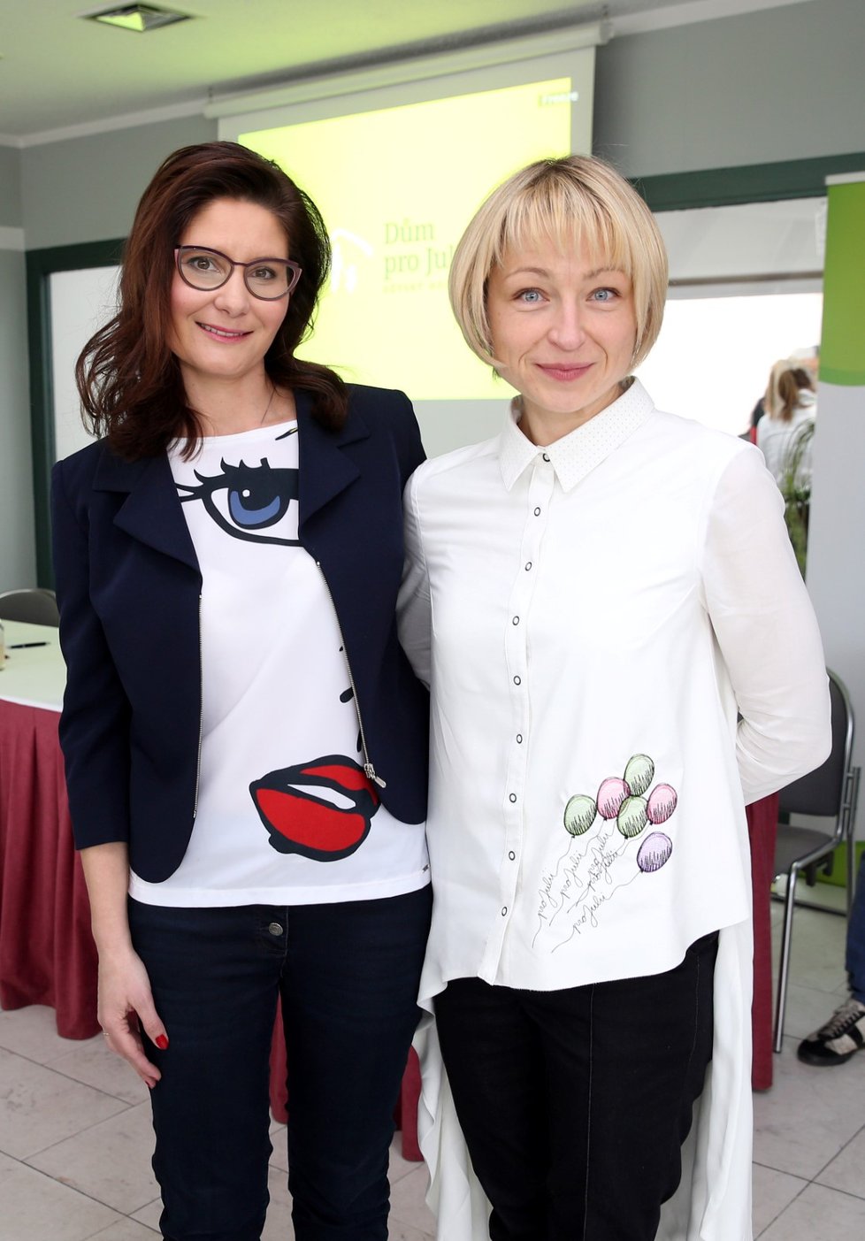 Petra Trnková a Klára Cibulková na akci dětského hospicu Dům pro Julii