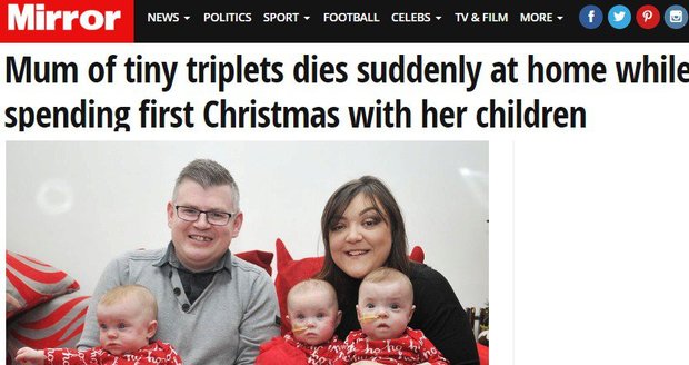 Matku s trojčátky pustili z nemocnice domů: Žena po Vánocích zemřela!