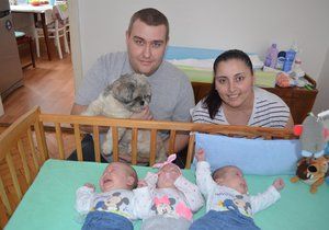Konečně šťastní  - Jolana a Dalibor se po letech dočkali - narodila se rovnou trojčata.