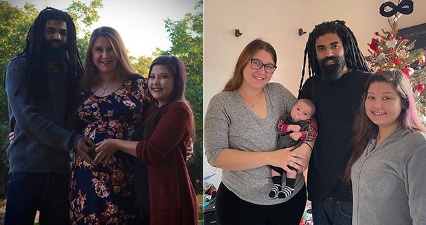 Žena, která žije v trojvztahu, porodila miminko: O svém těhotenství se dozvěděla v den, kdy její partnerka potratila