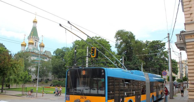 Český trolejbus v Sofii.
