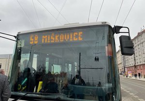 Víkendová trolejbusová linka č. 58 propojí Palmovku s Miškovicemi