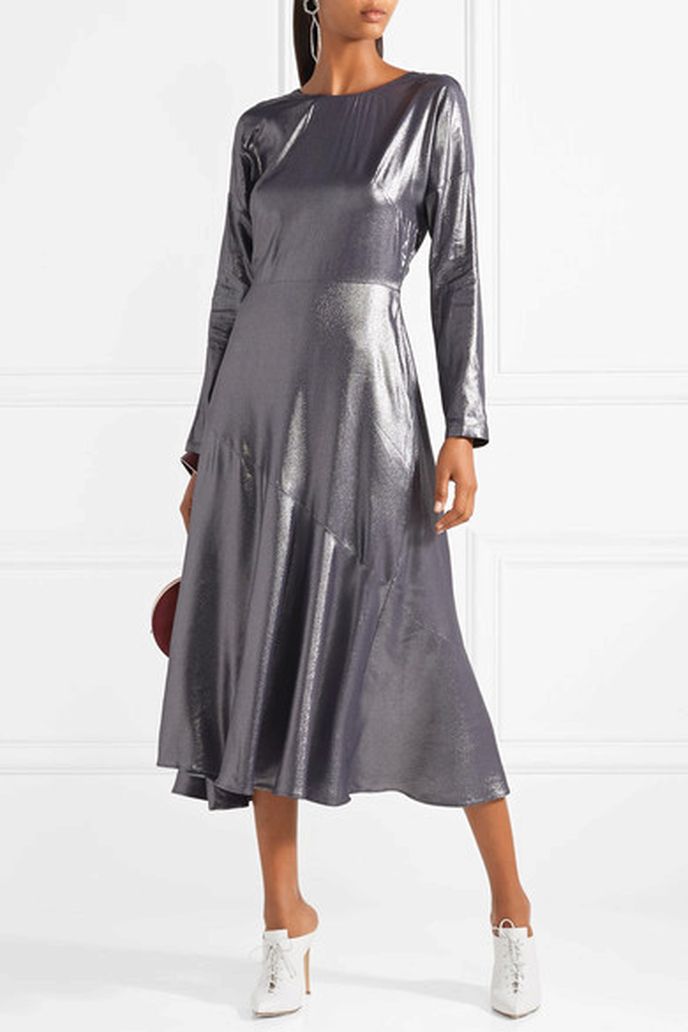 Metalické šaty, Cédric Charlier, net-a-porter.com, €795