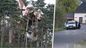 Na Berounsku spadl horkovzdušný balon s pěti lidmi: Zamotal se do korun stromů