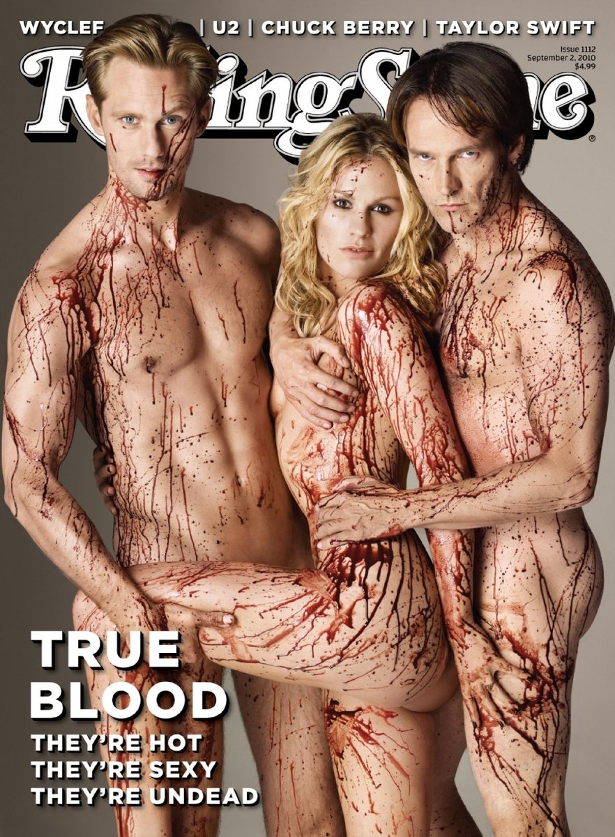 Herci ze seriálu True Blood se rozhodli nafotit odvážnou a kontroverzní titulku do magazínu Roling Stone. Jak název seriálu napovídá, o krev v něm rozhodně nouze není! Upíři totiž nikdy nespí...