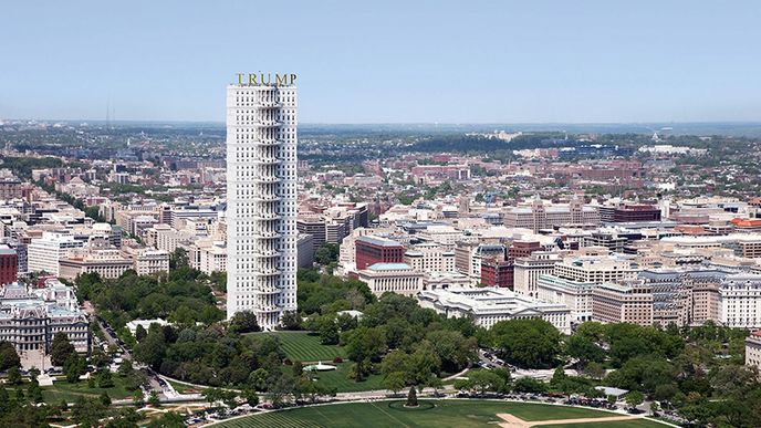 Katalánsky fotograf Víctor Enrich si pohrál i s washingtonským Bílým domem. Svoje fotomontáže nazval „Falus“. 