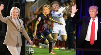 Americké volby jako fotbal! Clintonová klouže jako Gerrard, Trump ji drtí