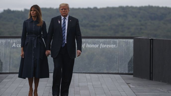 Donald Trump s manželkou Melanii uctili památku obětí 11. září 2001.