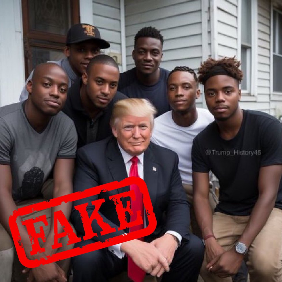 Trump si pokecal s mladými černochy? Fake!