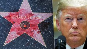 Trumpovi někdo pošpinil hvězdu v Hollywoodu