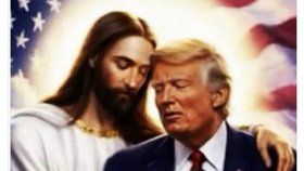 Trump nabídl další AI obrázek s náboženskou tematikou, tentokrát ho Ježíš objímá.