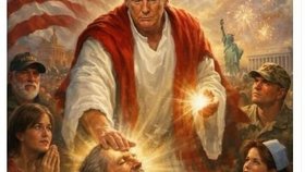 Trump nabídl další AI obrázek s náboženskou tematikou, tentokrát ho Ježíš objímá.
