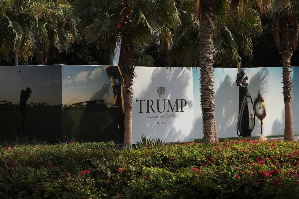 Trumpův golfový resort v Dubaji.