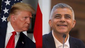 Americký prezident Donald Trump a londýnský starosta Sadiq Khan