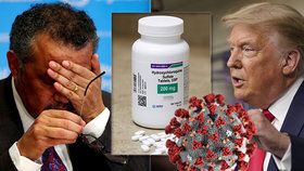 Trump dále propaguje lék proti malárii jako prostředek pro léčbu nemoci covid-19, WHO je proti