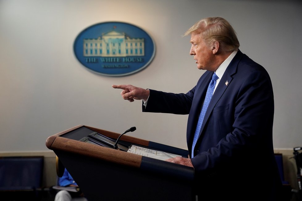 Americký prezident Donald Trump na tiskové konferenci o koronaviru (22. 7. 2020)