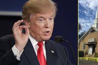 V USA vypálili černošský kostel, na zdi byla výzva k volbě Trumpa
