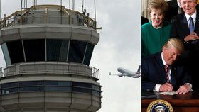 Trump představil ve Washingtonu reformu řízení letového provozu.