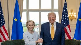 Trump na jednání s von der Leyenovou