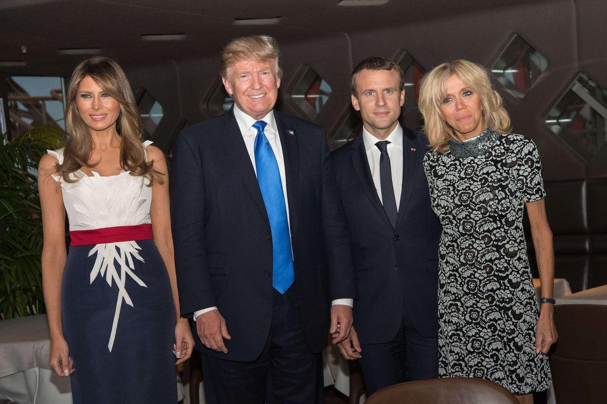 Trump, Macron, Brigitte, Melanie