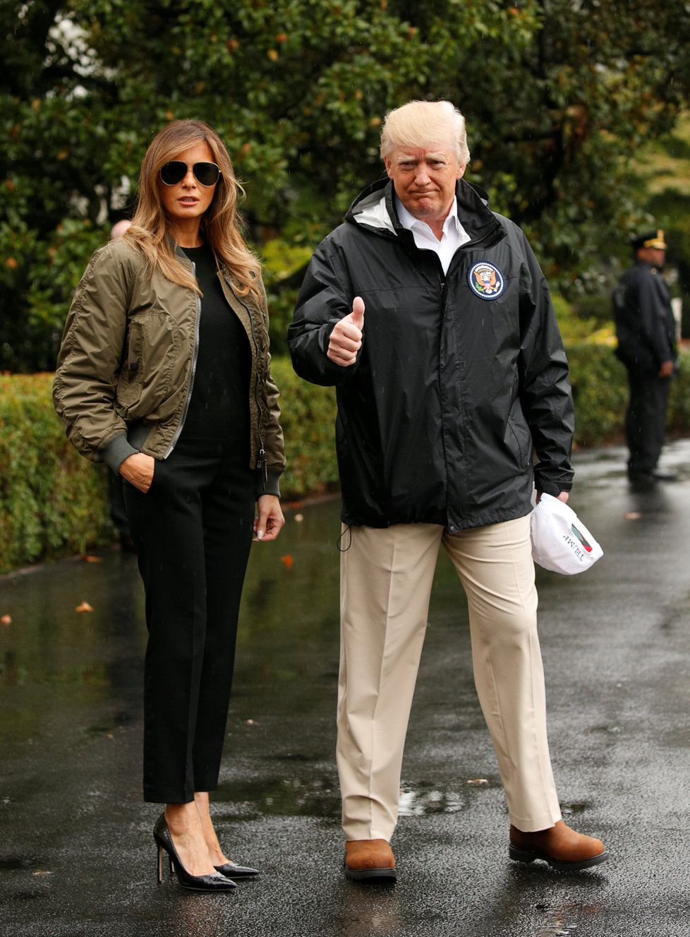 Donald Trump a Melania Trump na cestě do Texasu